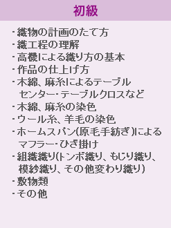 初級の内容